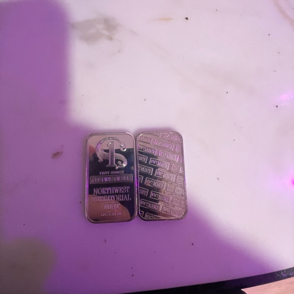 2 , 1 sliver Troy oz northwest territorial mint bar - Picture 2 of 2